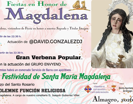 Fiesta de Santa Mar�a Magdalena 2026