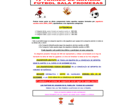 Vuelve el f�tbol sala promesas esta Navidad