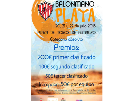 Torneo de Balonmano Playa y Clinic de Balonmano para cerrar julio