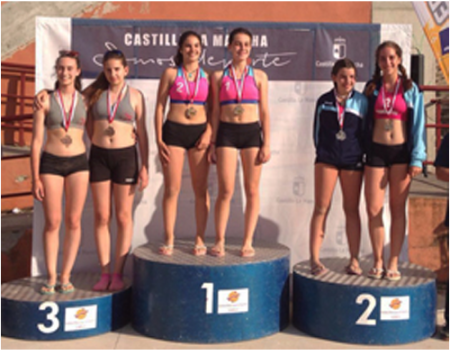 Dos almagre�as suben al p�dium del Regional de Voley Playa