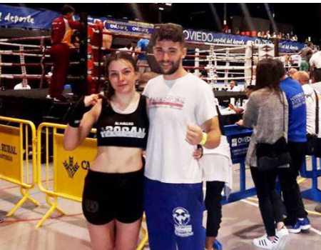 Inma Moraga, del Boran Almagro, oro en Oviedo en Kick Boxing