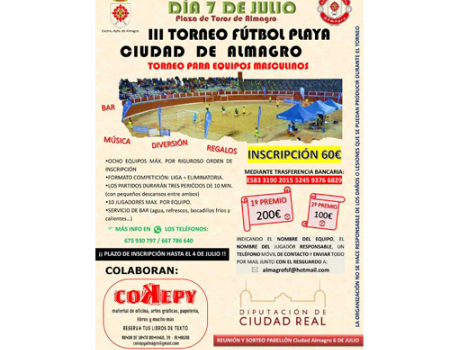 Convocados el III Torneo de F�tbol Playa y el II Peque Campus de F�tbol Sala