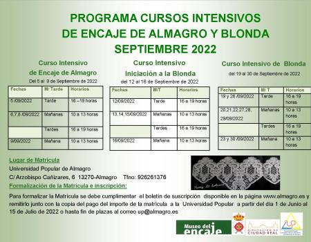 Cursos intensivos de Encaje y Blonda