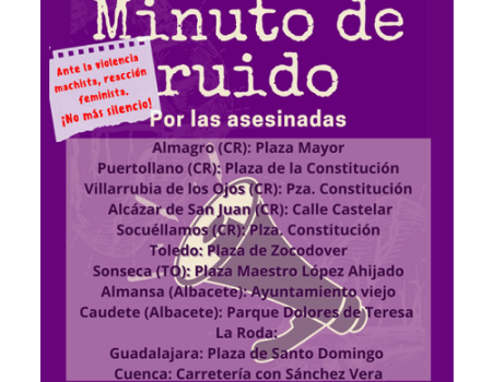 Feministas de Pueblo convoca a un minuto de ruido en contra de la violencia machista ma�ana a las 20h en la Plaza Mayor
