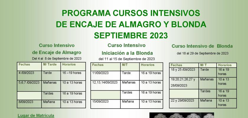 Curso Intensivo de Encaje de Almagro 2023 