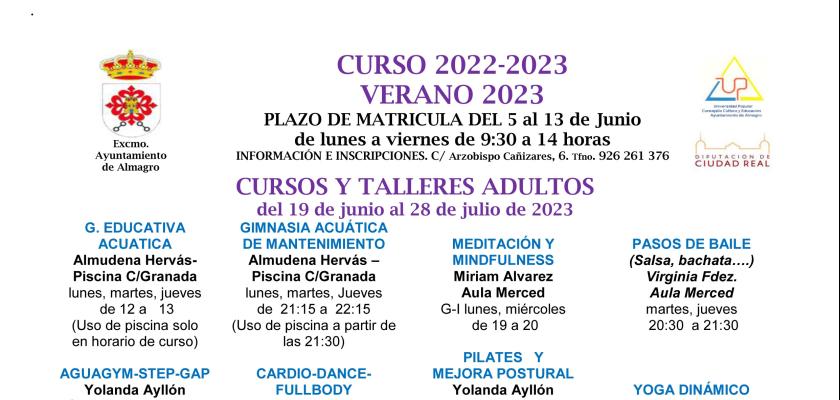 Cursos Verano 2023