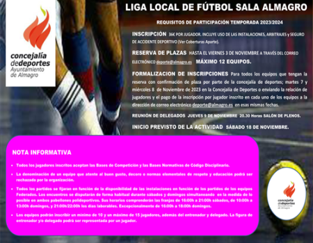 LIGA LOCAL DE F�TBOL SALA  - ALMAGRO TEMPORADA 2023/2024