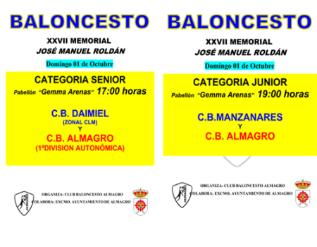 XXVII MEMORIAL JOS� MANUEL ROLD�N Domingo 01 de Octubre