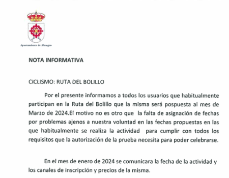 CICLISMO: RUTA DEL BOLILLO