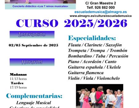 CURSO 2025/2026 - Inscripci�n 02/05 Septiembre de 2025