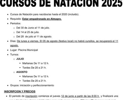 Curso Nataci�n 2025
