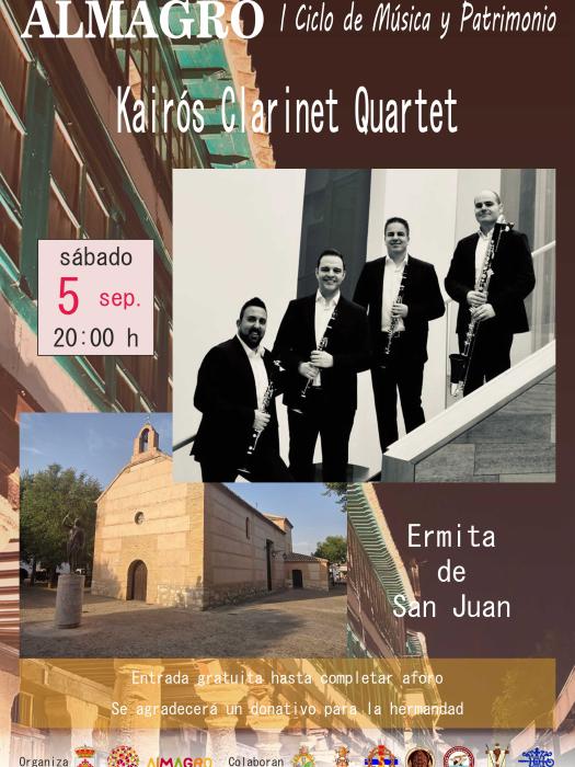 ALMAGRO | Ciclo de M�sica y Patrimonio -S�bado 5 sep. — 20:00 h Kair�s Clarinet Quartet