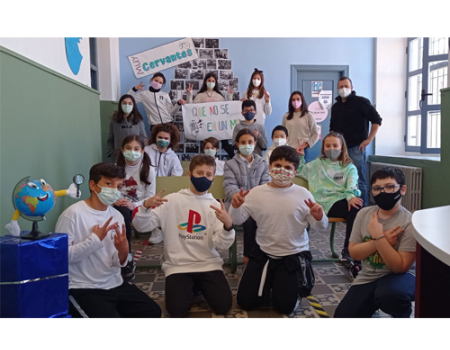 El colegio Miguel de Cervantes pasa a la fase regional del concurso escolar de la ONCE sobre prevenci�n de riesgos con las tecnolog�as