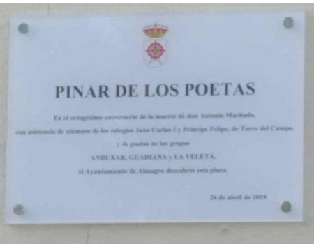 Almagro tiene un lugar dedicado a los poetas 