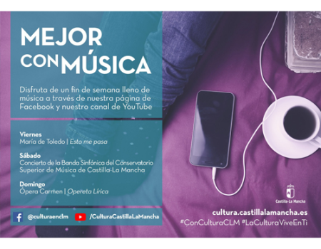 El canal Youtube de Cultura Castilla-La Mancha ofrece 84 actuaciones online de artistas de la regi�n este fin de semana