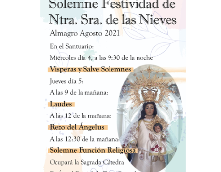 Todo preparado para la festividad de Nuestra Se�ora de las Nieves