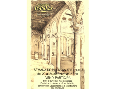 El plazo de matriculaci�n y renovaci�n de matr�cula para el segundo cuatrimestre de la Universidad Popular comienza el 20 de enero