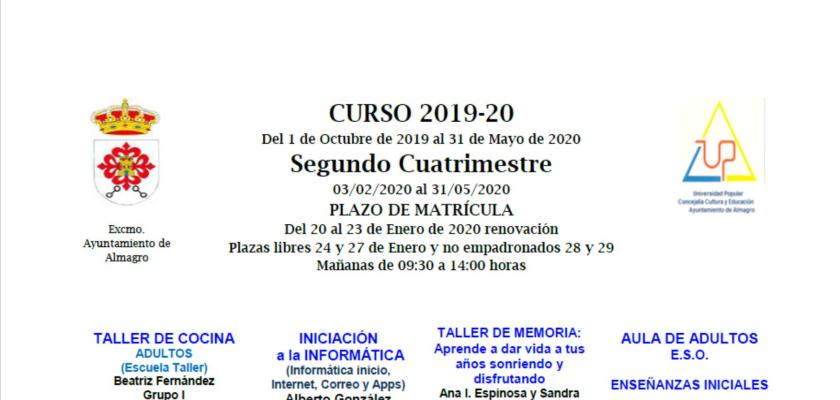 PROGRAMA SEGUNDO CUATRIMESTRE - CURSO 2019 A 2020