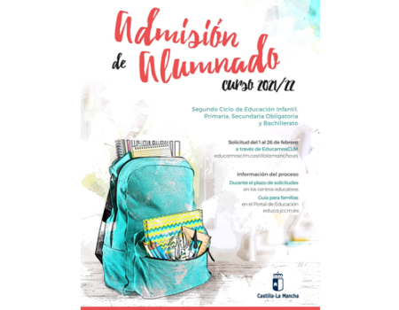 La comisi�n local de Garant�as de Admisi�n de alumnos de Almagro env�a una carta informativa a los padres sobre el proceso de solicitud de plaza escolar para el pr�ximo curso 