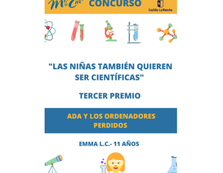 La alumna Enma Linares Caro del colegio Miguel de Cervantes comparte el tercer premio del concurso de relatos escolar ‘Las ni�as tambi�n quieren ser cient�ficas’ 