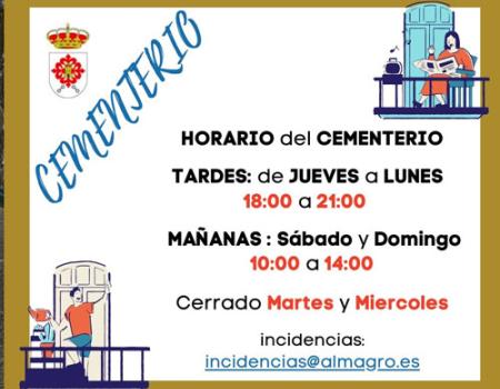 El cementerio modifica su horario de apertura 