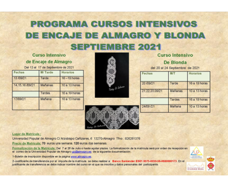 La Universidad Popular vuelve a la presencialidad de los cursos intensivos de encaje de septiembre  