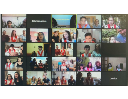 Los alumnos de 6� de Primaria del colegio Diego de Almagro se grad�an “on line”
