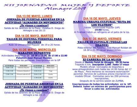 Una nueva edici�n de Mujer y Deporte comenzar� el lunes 