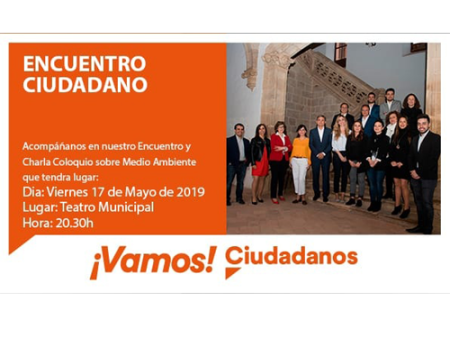 Ciudadanos se presenta esta noche en el Teatro Municipal 