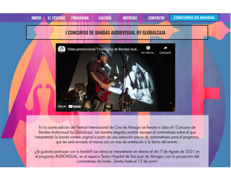 El Festival Internacional de Cine de Almagro convoca el “I Concurso de Bandas Audio-Visual by Globalcaja”