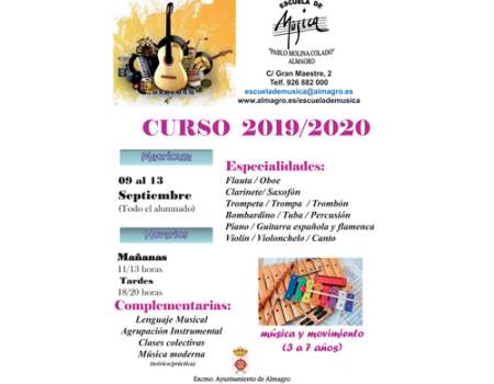 Abierto el plazo de inscripci�n de la Escuela de M�sica y de las escuelas deportivas 