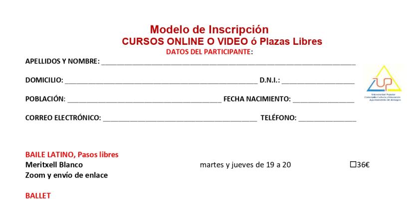 Modelo de Inscripci�n primer cuatrimestre 2020-21