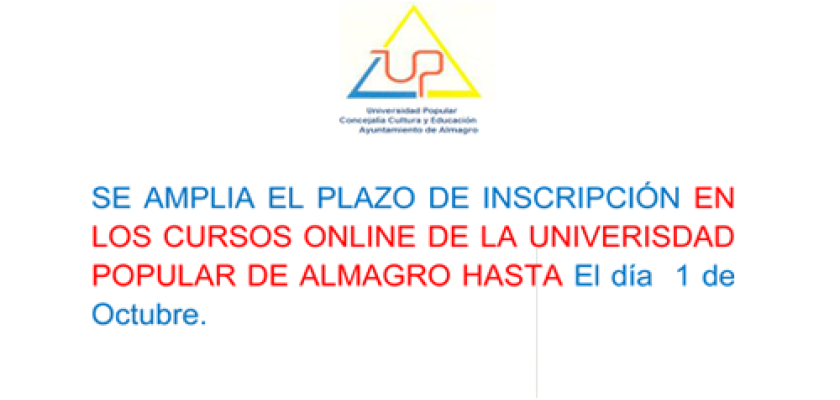 SE AMPLIA EL PLAZO DE INSCRIPCI�N EN LOS CURSOS ONLINE DE LA UNIVERSIDAD