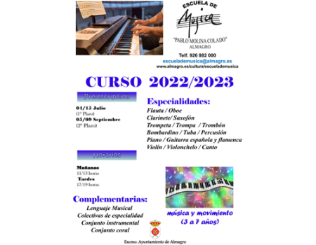  La Escuela Municipal de M�sica abre el segundo periodo de matriculaci�n