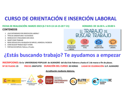 La Universidad Popular organiza un curso de orientaci�n laboral 