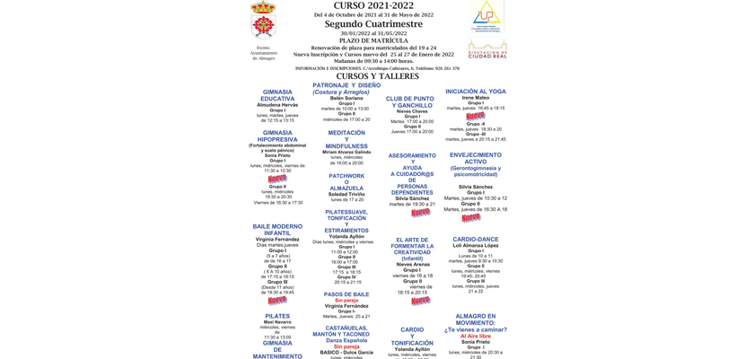 PROCESO DE RENOVACION Y NUEVA INSCRIPCION 2DO. CUTRIMESTRE CURSO 2021-2022