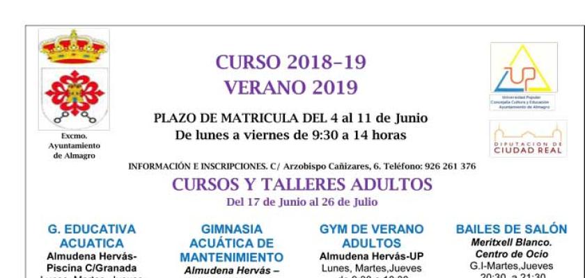 Cursos Verano 2018/19
