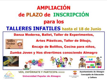 Ampliaci�n de plazo de inscripci�n para talleres infantiles