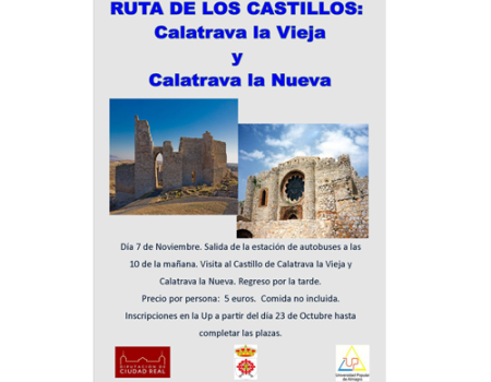 La UP organiza una ruta de castillos y visita a una bodega