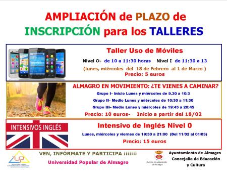 Ampliaci�n plazo matricula