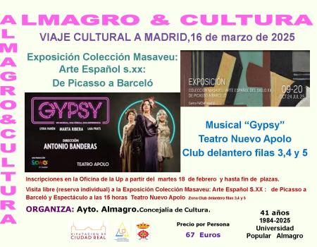 VIAJE CULTURAL A MADRID,16 de marzo de 2025