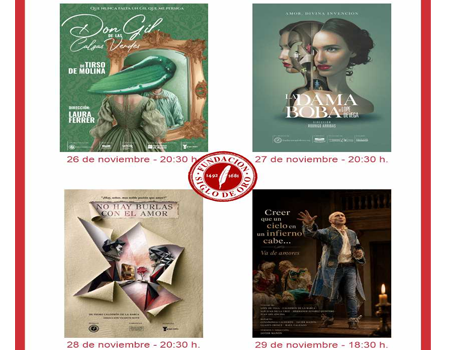 Programaci�n teatro cuarta semana de Noviembre