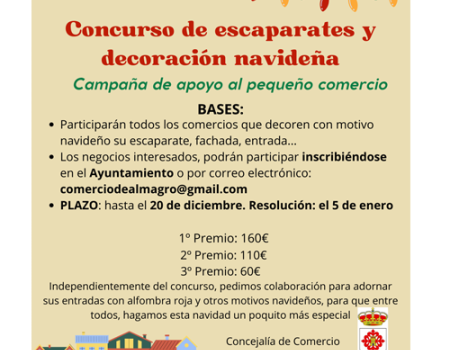 Hasta el 20 de diciembre se puede participar en el concurso de escaparates  y decoraci�n navide�a