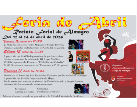 La asociaci�n ecuestre Diego de Almagro organiza este fin de semana la Feria de Abril 