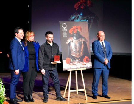 El cartel 'Armadura, claveles, monedas y mantillas’, de Pablo Caballero, anunciar� la Ruta de la Pasi�n Calatrava 2024 camino de su internacionalizaci�n