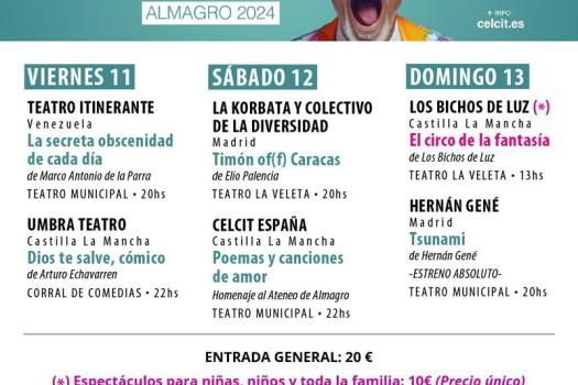 El Festival Iberoamericano de Almagro arriba al ecuador con Venezuela como pa�s invitado, el homenaje a los 25 a�os del Ateneo de Almagro y el estreno de “Tsunami”