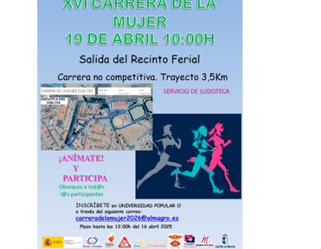 Las XVI Jornadas Cultura, Mujer y Deporte comenzar�n con la Carrera de la Mujer el domingo 19