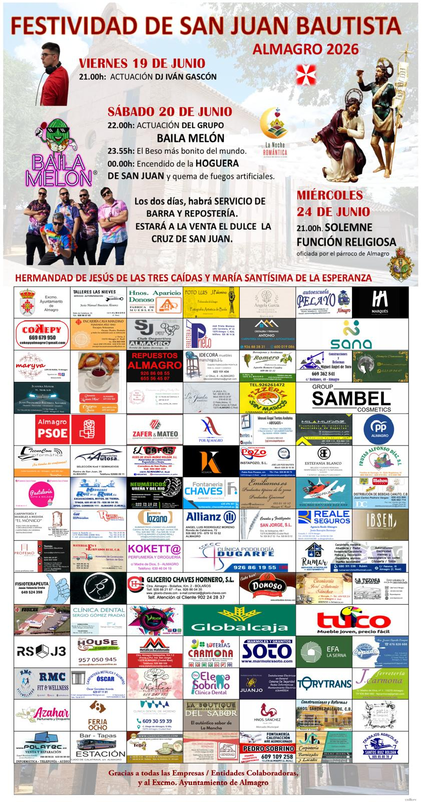 Festividad de San Juan Bautista 2026
