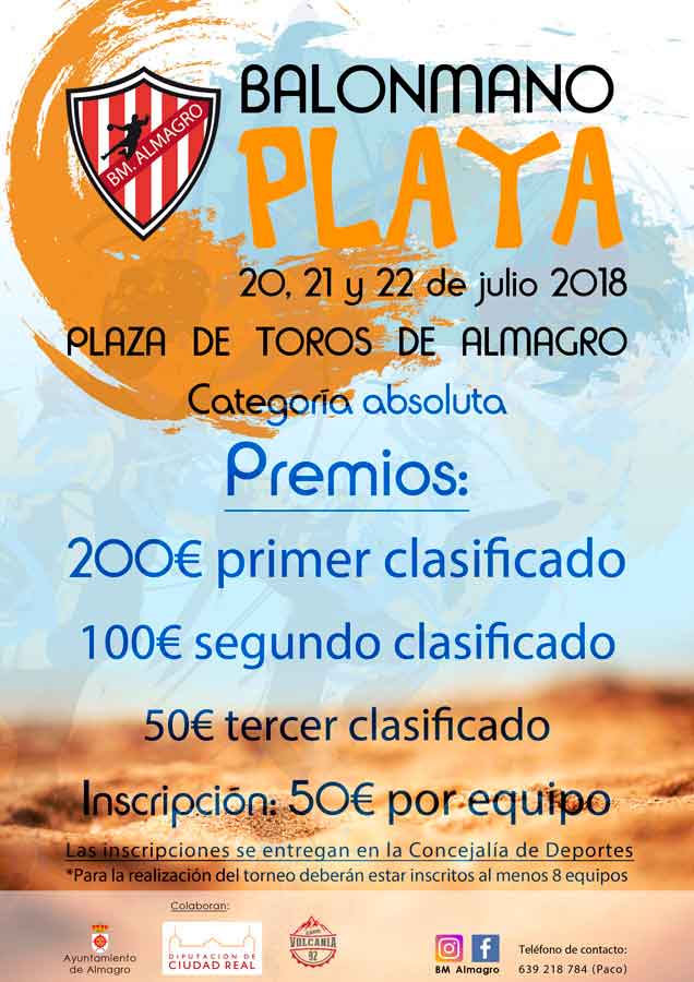 Torneo de Balonmano Playa y Clinic de Balonmano para cerrar julio