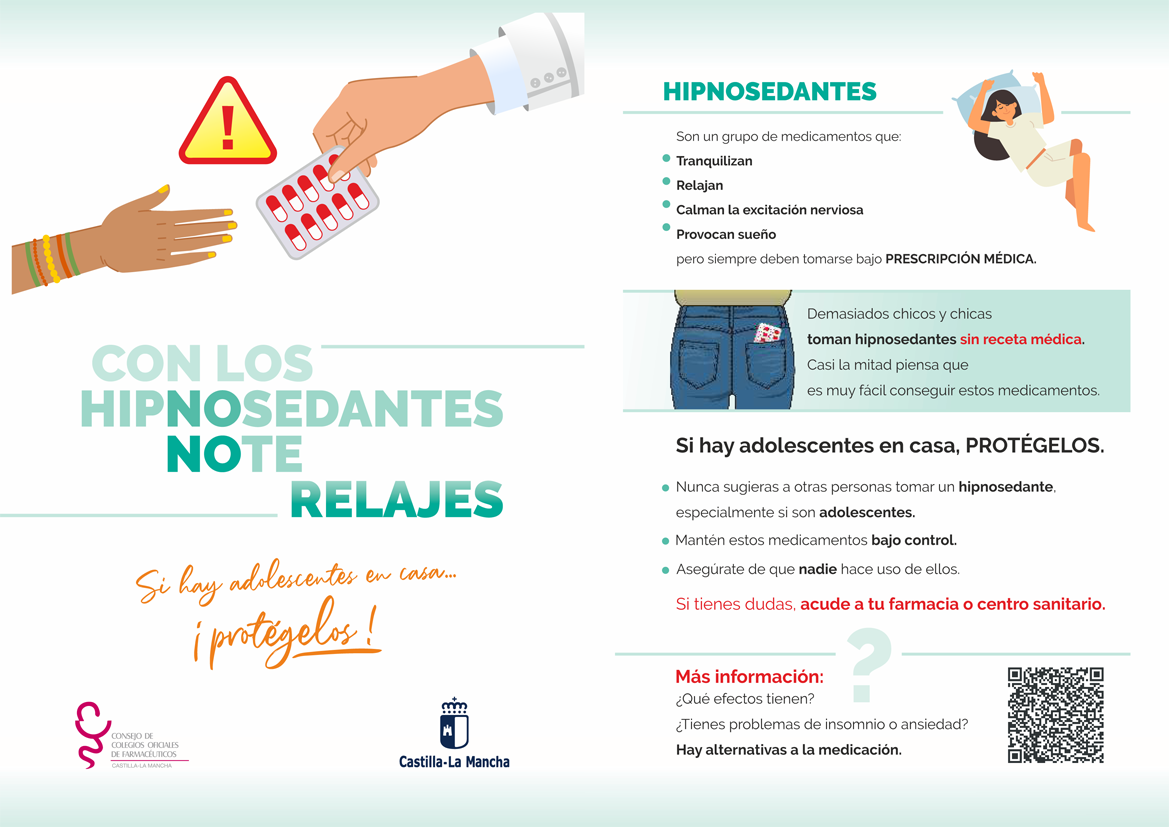 Las farmacias de Almagro participan en la campaña para la prevención del consumo de hipnosedantes en la población adolescente y juvenil organizada por la Consejería de Sanidad